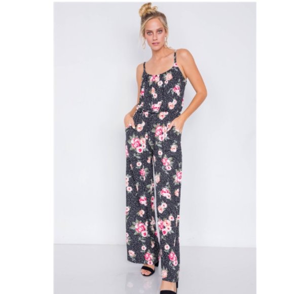 Gilli Pants - Rose & Polkadot Jumpsuit
